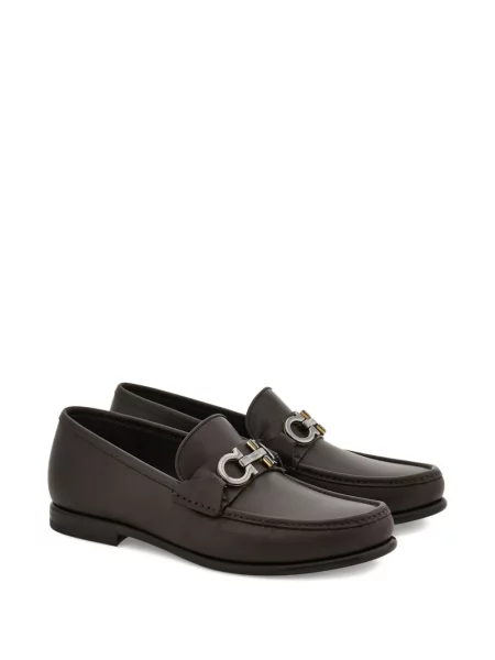 Pantofi loafer Ferragamo cu cataramă maro