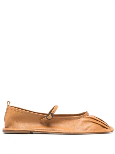 Плисирани домашни пантофи Hereu кафяво