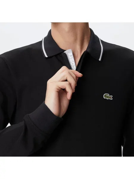 Поло Lacoste черное