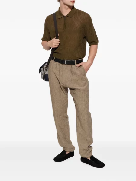 Πλεκτό polo Emporio Armani πράσινο