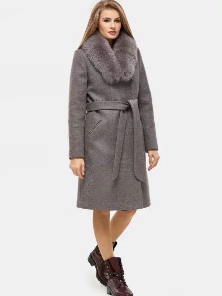Danna ­ Пальто с утеплителем сіре