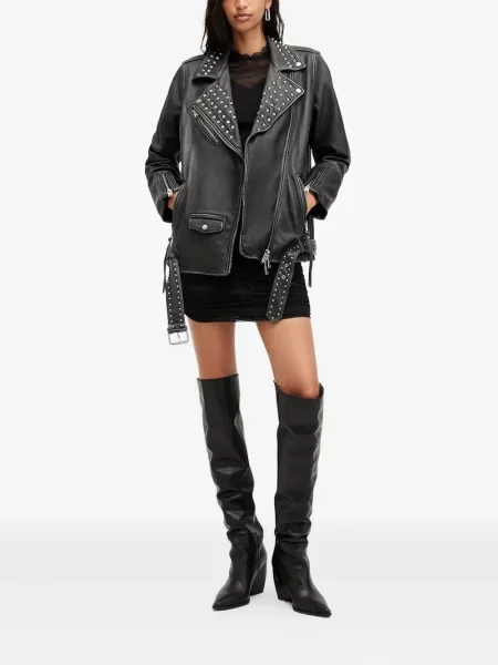 Gulerat geacă Allsaints cu tepi negru