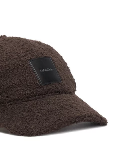 Calvin Klein bejzbalová čiapka dámska fleecová čierna