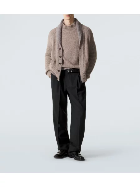Cardigan Brioni de mătase bej