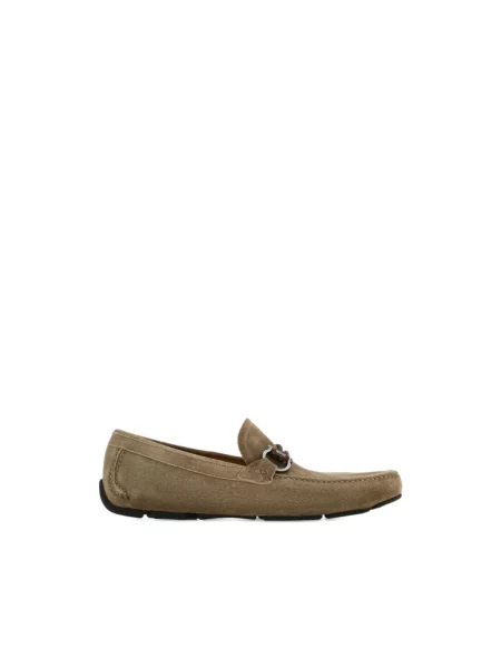Półbuty Ferragamo skórzane brązowe