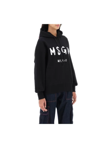 Bluza z kapturem Msgm czarna