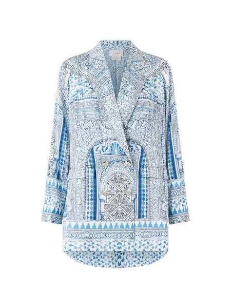 Geacă Camilla cu două rânduri de nasturi albastru