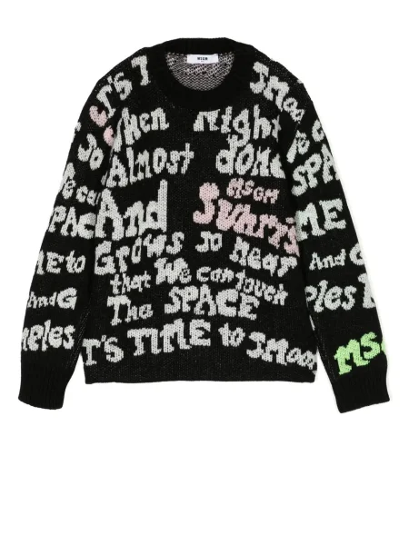 Sweter dziecięcy Msgm czarny