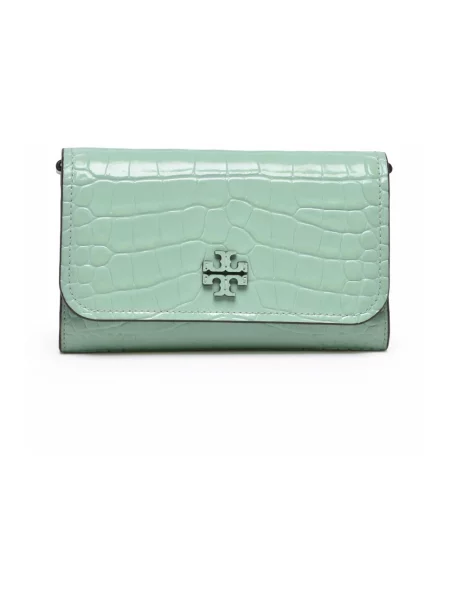 Torebka Tory Burch skórzana bez obcasa zielona