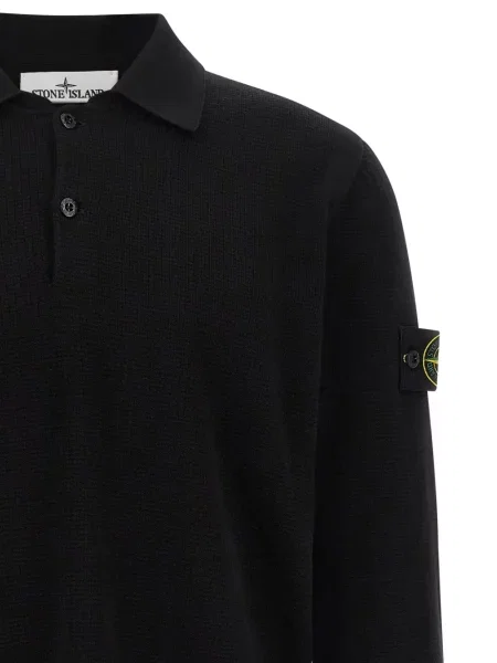 Polo Stone Island cu strasuri negru