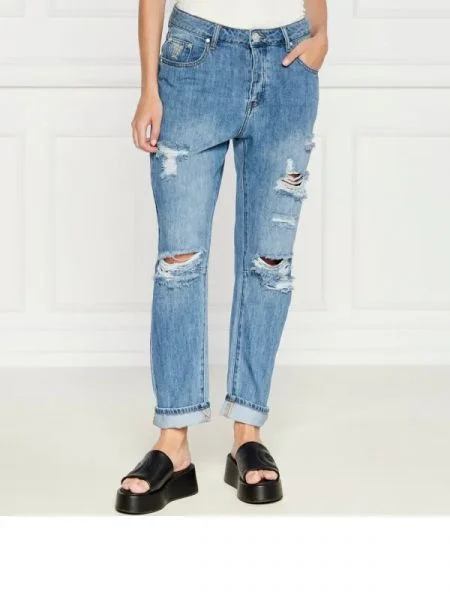 One Teaspoon Blugi MIDTOWN MESSED UP | Boyfriend fit albastru