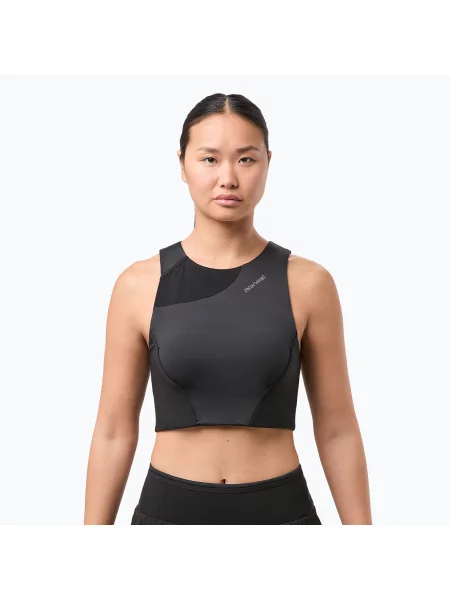 Női futótrikó NNormal Trail Cropped Top black Trail Cropped Top fekete