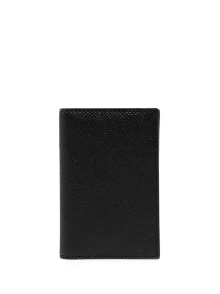 Portofel Smythson din piele cu imagine negru