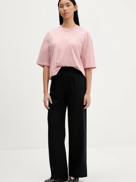 Abercrombie & Fitch spodnie proste high waist czarny