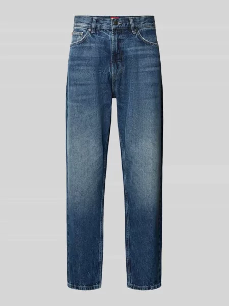 Jeansy o kroju relaxed fit z czystej bawełny model ‘HUGO niebieskie