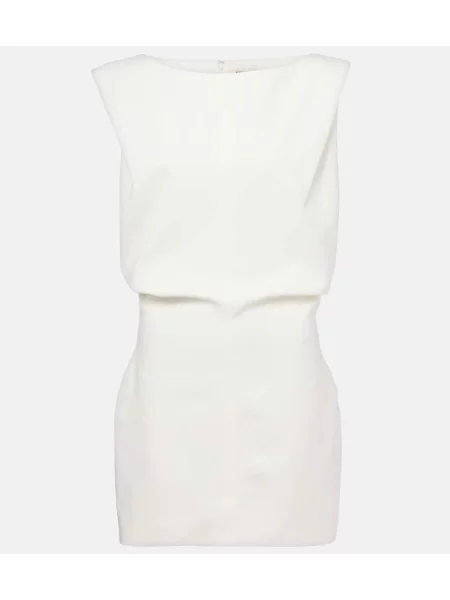 Rochie Khaite din canvas alb