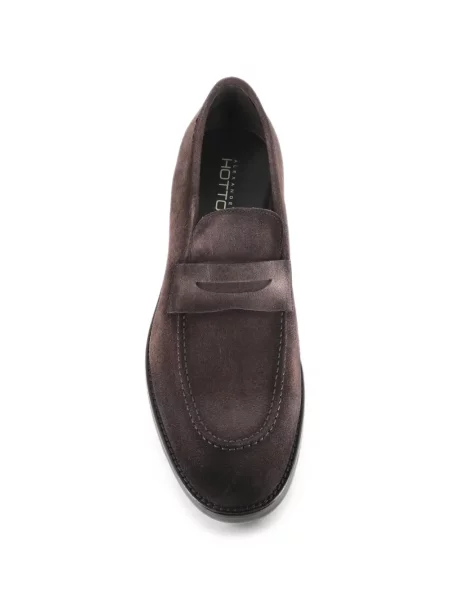 Pantofi loafer Alexander Hotto din piele de căprioară maro