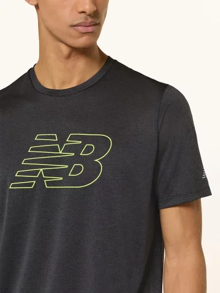 New Balance Běžecké Tričko tmavě šedá