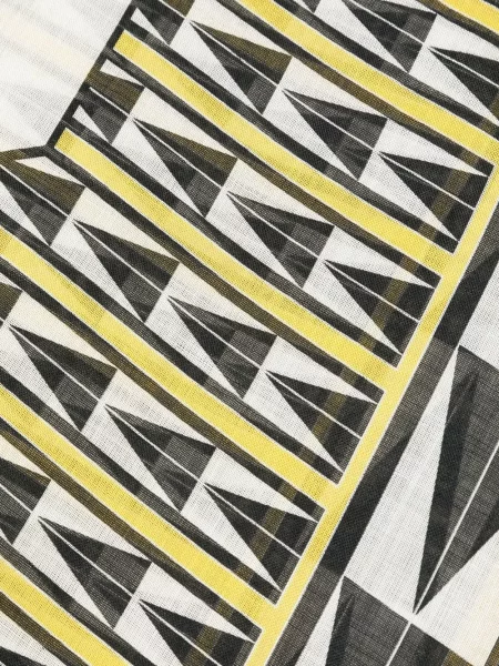 Fular Lanvin cu franjuri cu imprimeu geometric negru