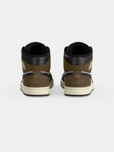 Jordan Členkové tenisky AIR JORDAN 1 olivová / čierna biela
