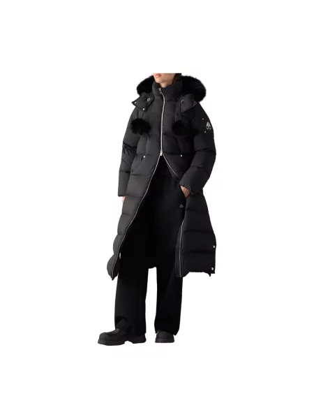 Długi płaszcz Moose Knuckles czarny