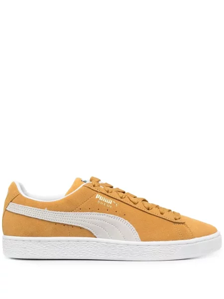 Sneakerși Puma Suede din piele de căprioară clasici alb