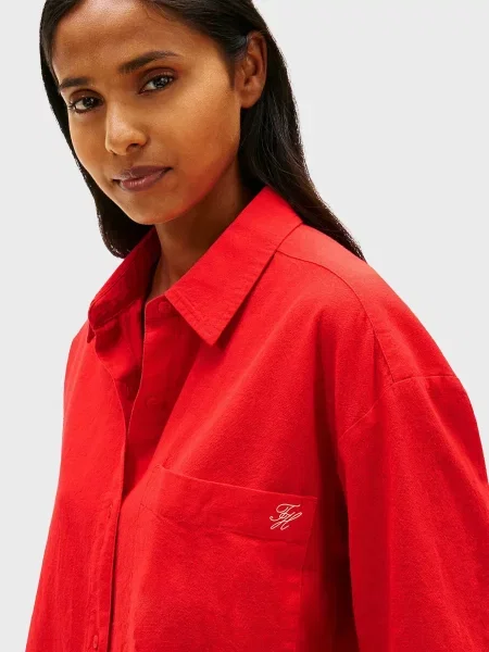 Рубашка Tommy Hilfiger красная