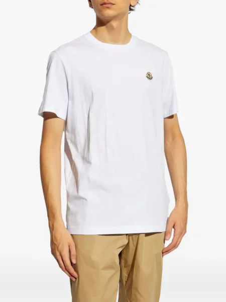 Koszulka Moncler z logo biała