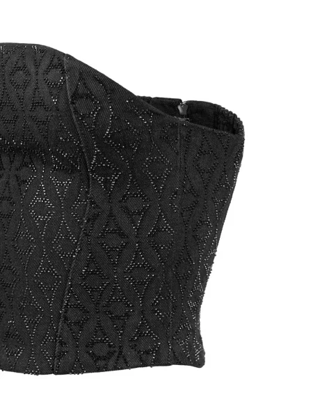Stras top Manière De Voir negru