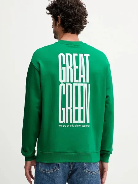 Суитчър United Colors Of Benetton с принт зелено