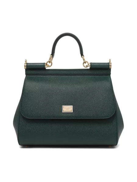 Torebka Dolce And Gabbana skórzana zielona