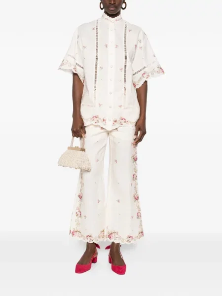 Pantaloni Zimmermann cu model floral