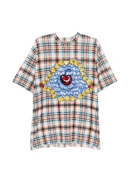 Tricou Penultimate în carouri portocaliu