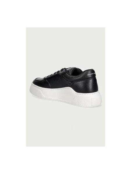 Sneakersy Armani Exchange na platformie czarne