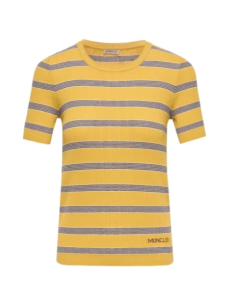 Tricou Moncler tricotate galben
