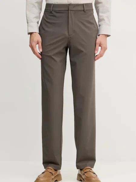 Emporio Armani pantaloni bărbați drept maro