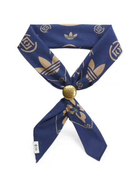 Curea Adidas cu dungi din jacard cu bretele albastru