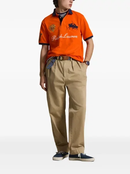 Ριγέ δερμάτινος κάλτσες Polo Ralph Lauren με κορδόνι μαύρο
