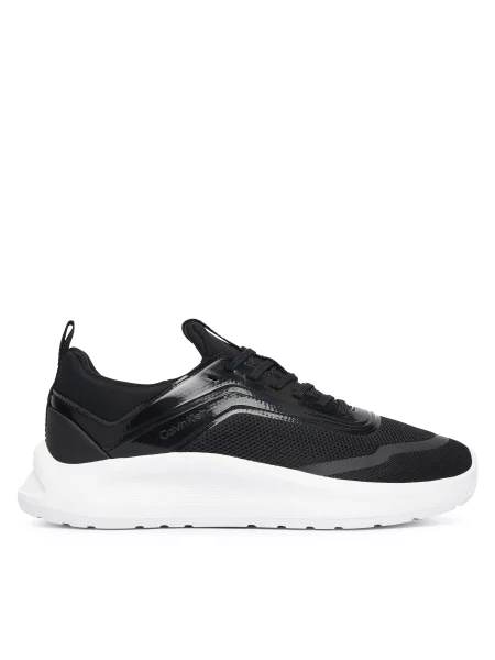Calvin Klein Сникърси Light Eva Run Laceup Sock Jelly черен