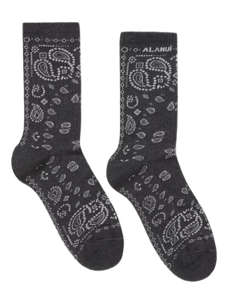 Șosete Alanui cu model paisley negru