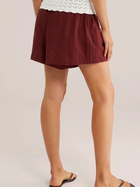 WE Fashion Pantaloni roşu închis