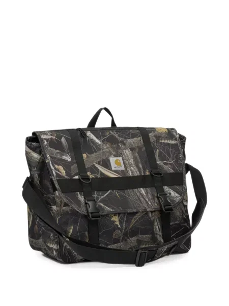 Τσάντα Carhartt Wip με σχέδιο με αγκράφα παραλλαγής μαύρο