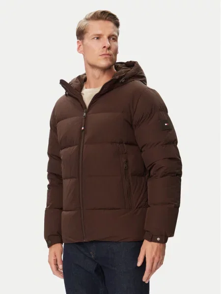 Tommy Hilfiger Kurtka puchowa ciemny brązowy