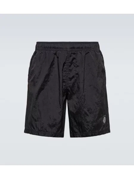 Plavalne hlačke Stone Island kamni črna