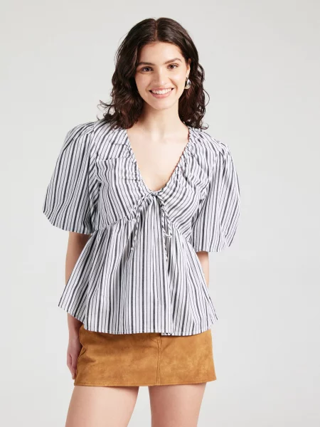 TOPSHOP Blúz tengerészkék fehér
