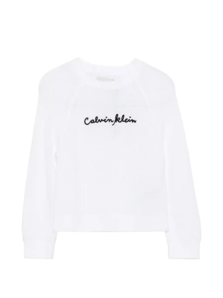 Sweter dziecięcy Calvin Klein biały
