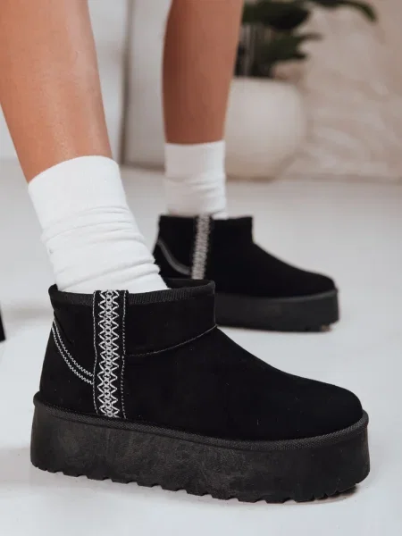 Botine Dstreet fără toc negru