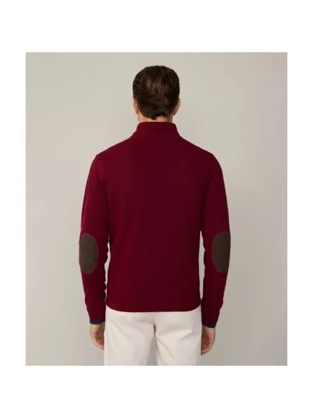 Sweter Hackett z kaszmiru czerwony