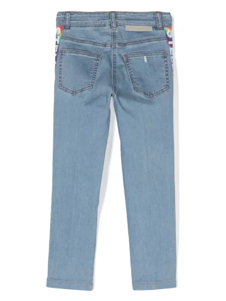 Jeansy straight leg dziecięce Stella Mccartney niebieskie