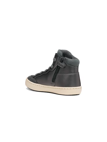 Sneakersy Geox J Kalispera Girl S Tmavo strieborná